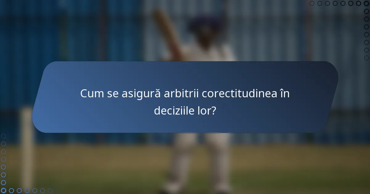 Cum se asigură arbitrii corectitudinea în deciziile lor?